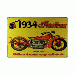 Placa Metal Indian Motorcycle 1934